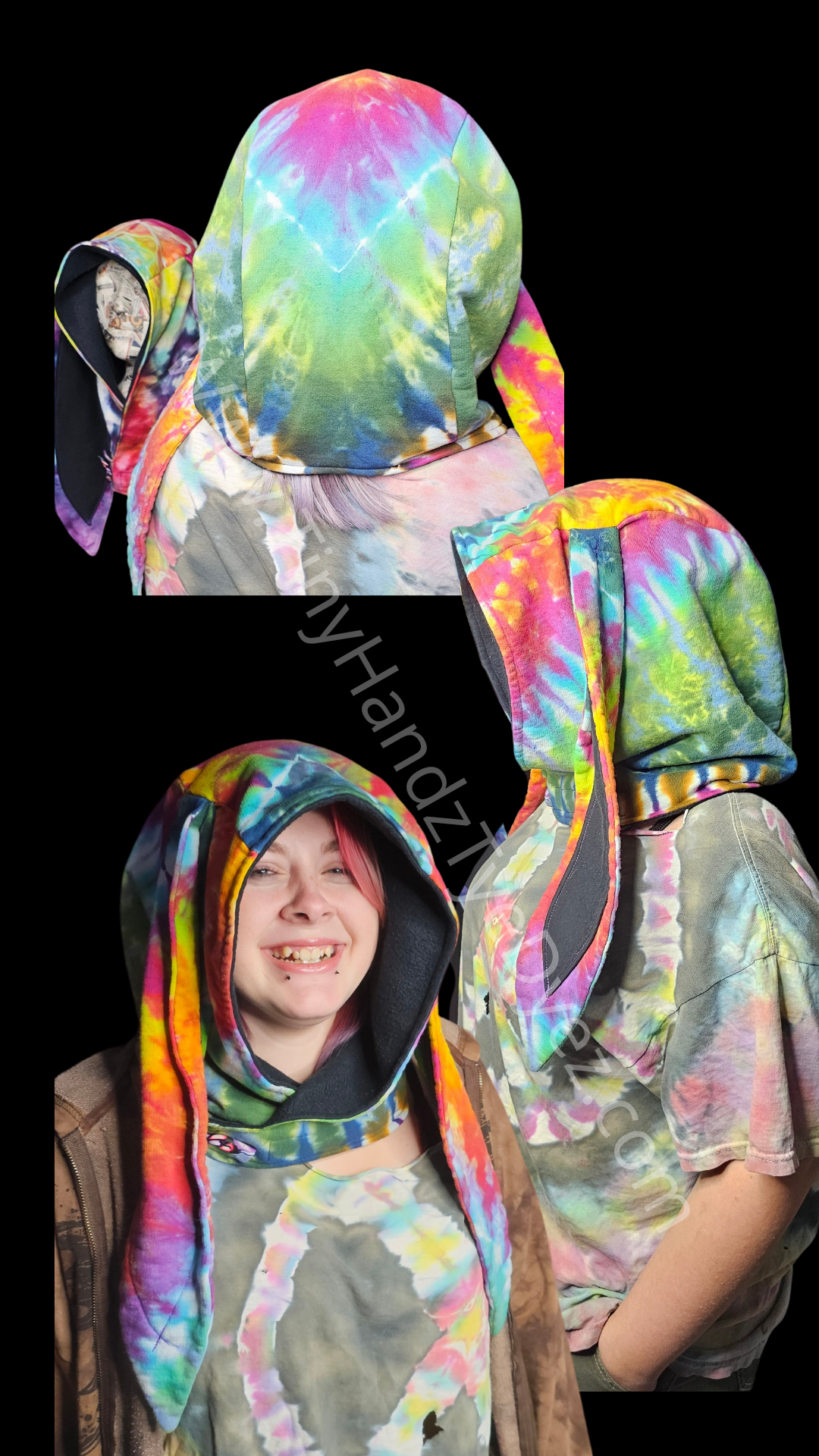 Tie-Dye Bunny Hood