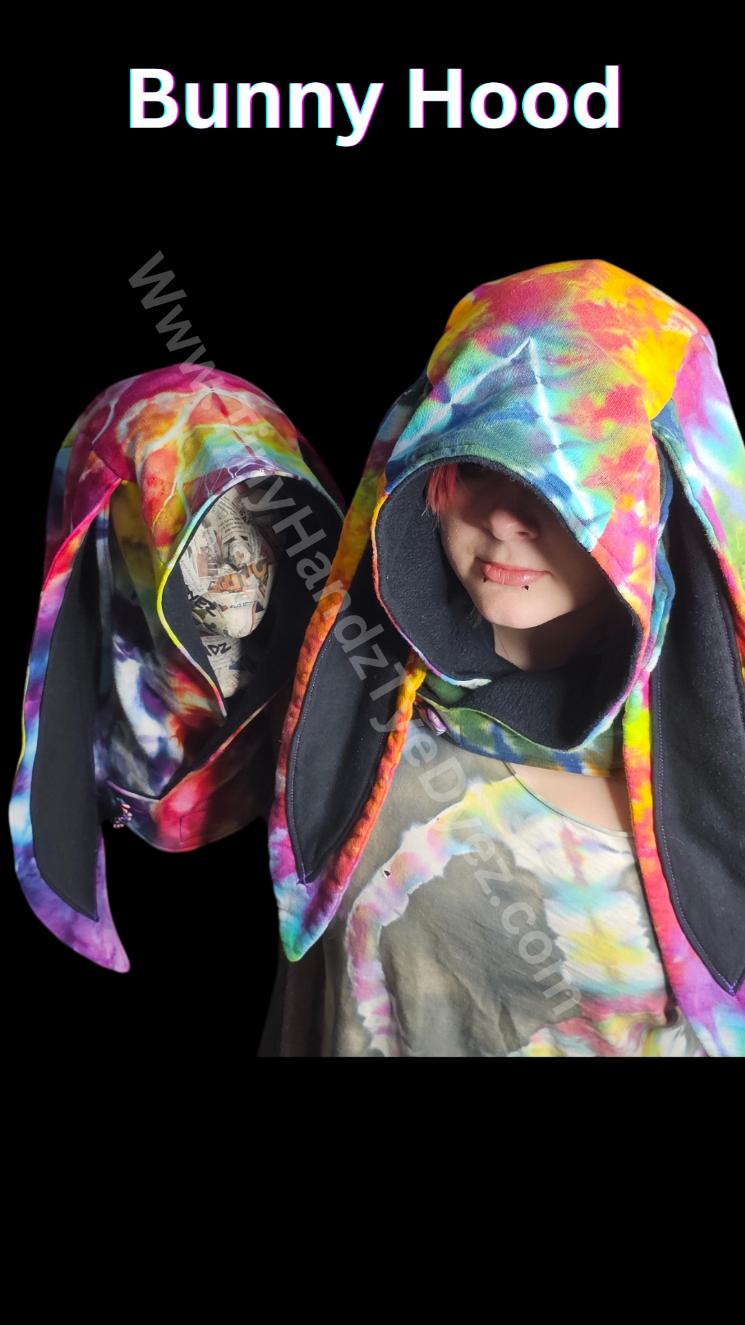 Tie-Dye Bunny Hood