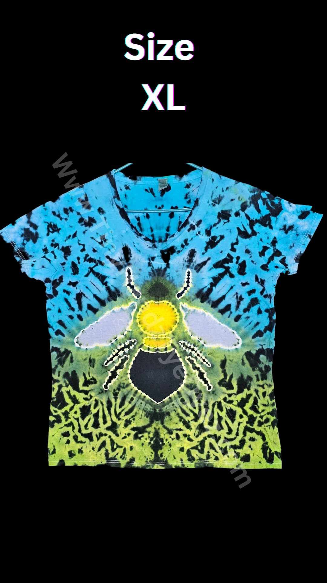 Liquid Blue Crystal Top Tie-Dye T-Shirt - S