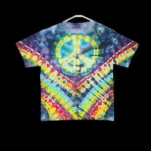 Fire and Ice Peace Sign Youth Ice Dyed Tshirt