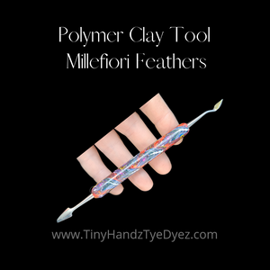 Polymer clay feather design dab tool