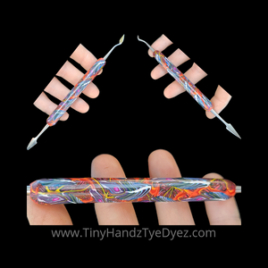 Polymer clay feather design dab tool