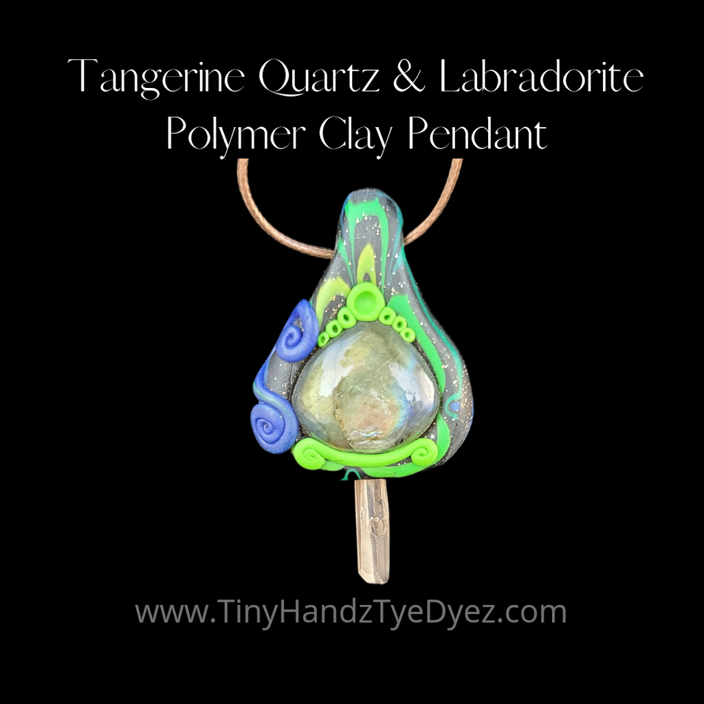 Labradorite Hypno Dreamer Pendant with Tangerine Quartz