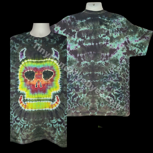 Prismatic Horned Skull Tie dyed Tshirt