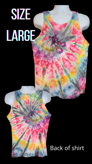 Ice dye spiral Tank top