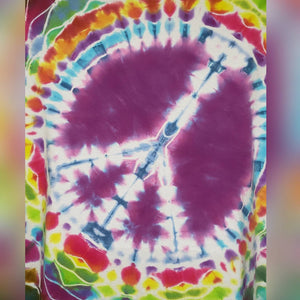 Electric Peace Sign Tie dye