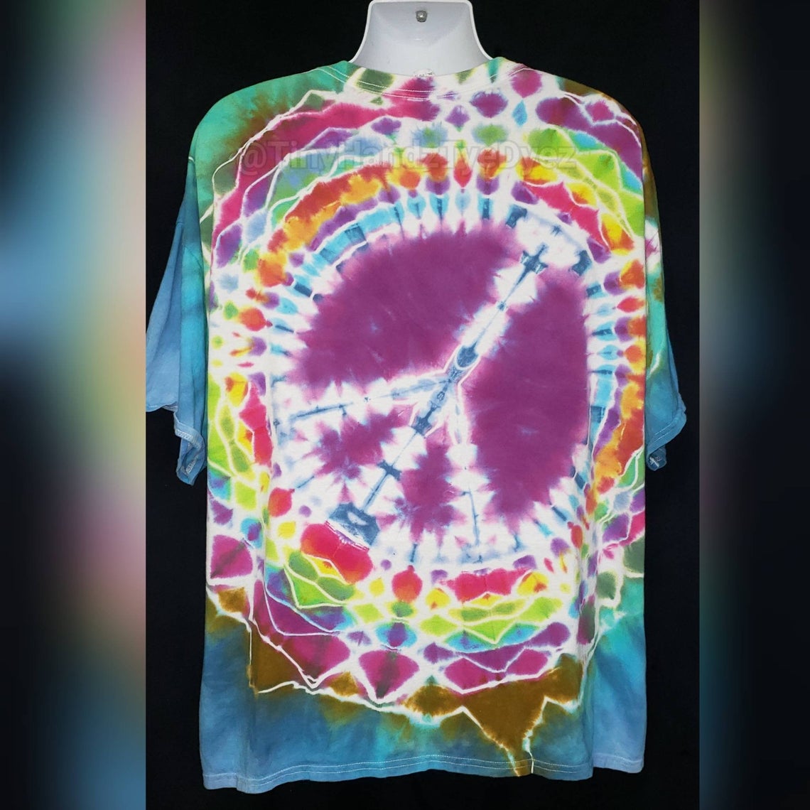 Electric Peace Sign Tie dye