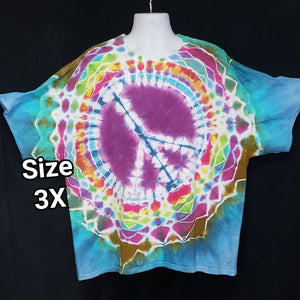 Electric Peace Sign Tie dye